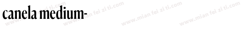 canela medium字体转换